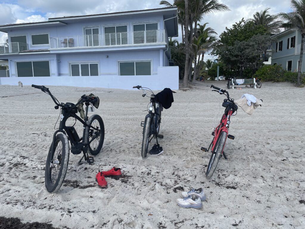 Ebikes on the beach